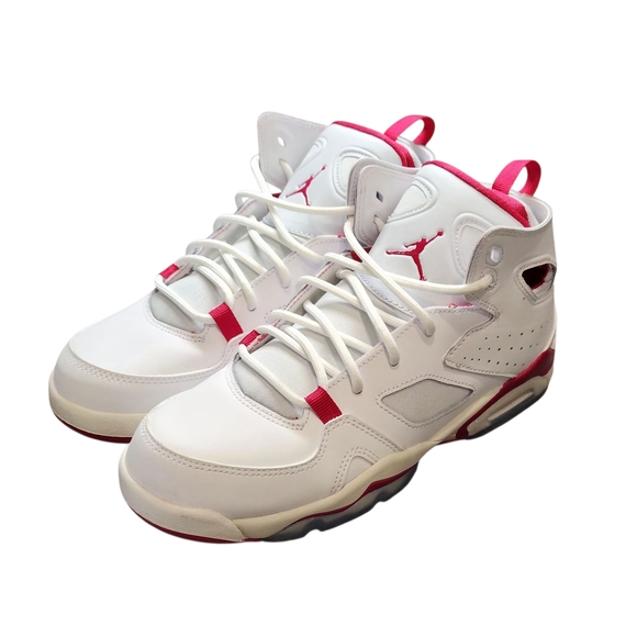 Jordan Flight Club 91 White Pure Platinum Sail Mystic Hibiscus - Picture 1 of 12